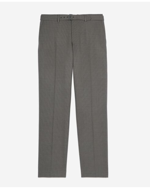 Pantalon de cosutme droit avec ceinture brown