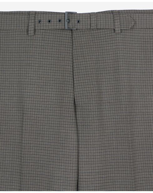 Pantalon de cosutme droit avec ceinture brown
