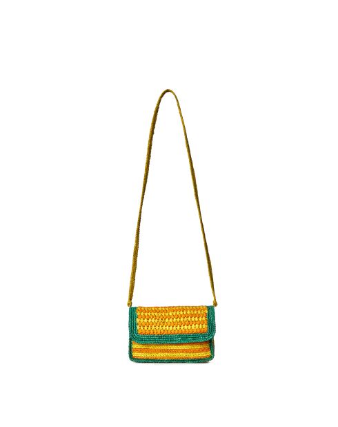 Bandolera Calao amarillo azafrán verde abeto
