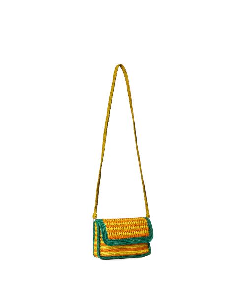 Bandolera Calao amarillo azafrán verde abeto