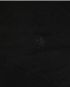 Schwarzer bestickter Rollkragenpullover