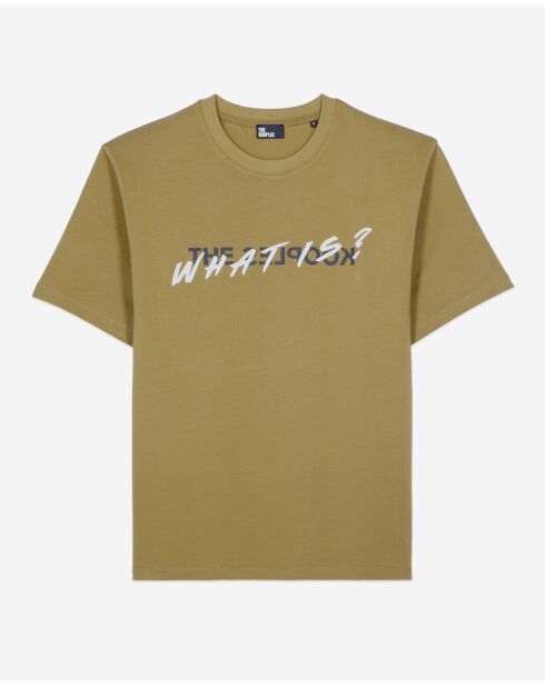 Was ist? kurzärmliges T-Shirt oliv