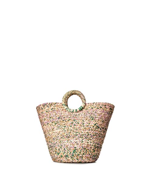 Calani Handtasche Naturgrün Rosa The Parma