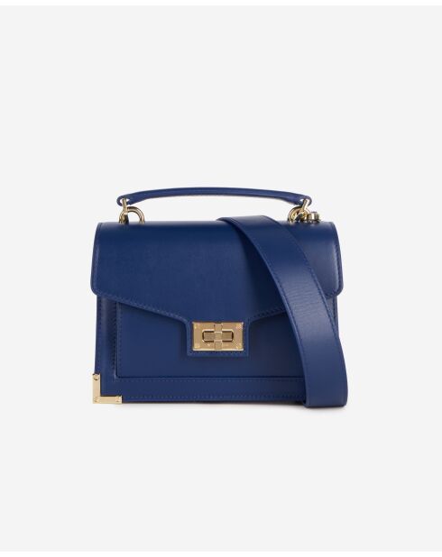 Sac emily small en cuir lisse navy