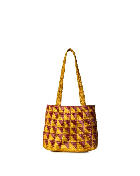 Kiyomi Schultertasche in Safran-Brick-Optik