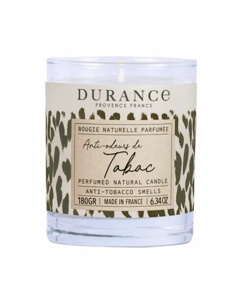 Bougie Naturelle Parfumée anti-odeurs de Tabac - 180g