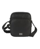 Sac à bandoulière en cuir James noir - 23x19,5x8 cm