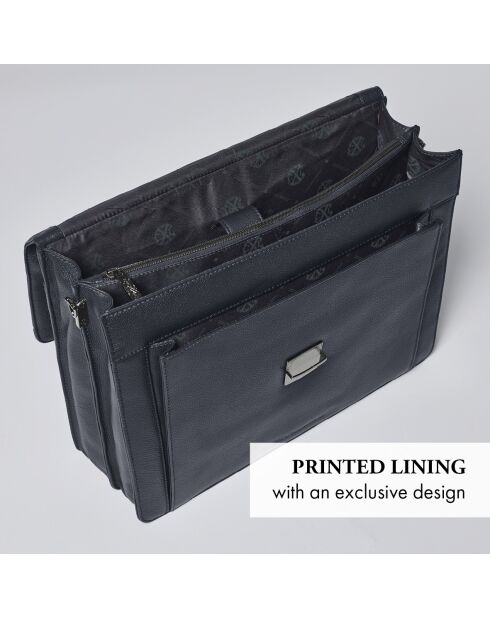 Porte-document en cuir Rodin noir - 41x12x31 cm