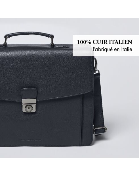 Porte-document en cuir Rodin noir - 41x12x31 cm