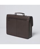 Porte-document en cuir Orsay marron - 38x13x31 cm
