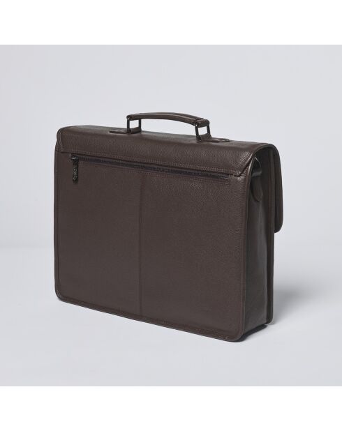 Porte-document en cuir Orsay marron - 38x13x31 cm