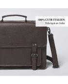 Porte-document en cuir Orsay marron - 38x13x31 cm