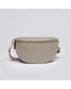 Borsa a banana Madeleine in pelle color carne - 23x6x13 cm