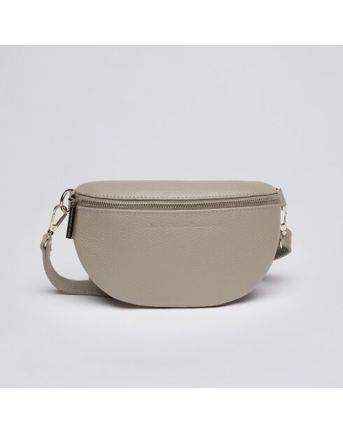 Borsa a banana Madeleine in pelle color carne - 23x6x13 cm