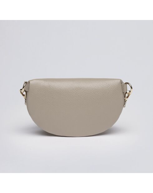 Borsa a banana Madeleine in pelle color carne - 23x6x13 cm