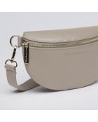 Borsa a banana Madeleine in pelle color carne - 23x6x13 cm