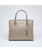 Borsa a mano Montaigne in pelle color carne - 31x15x26 cm