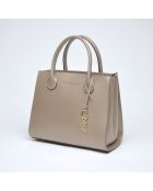 Borsa a mano Montaigne in pelle color carne - 31x15x26 cm