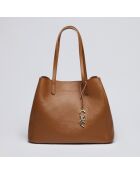 Alesia Handtasche aus cognacfarbenem Leder - 39x20x29 cm