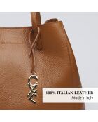 Alesia Handtasche aus cognacfarbenem Leder - 39x20x29 cm