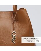 Alesia Handtasche aus cognacfarbenem Leder - 39x20x29 cm