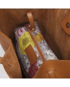 Alesia Handtasche aus cognacfarbenem Leder - 39x20x29 cm