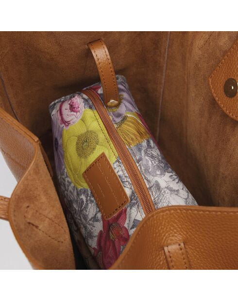 Alesia Handtasche aus cognacfarbenem Leder - 39x20x29 cm
