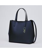 Rivoli marineblaue Lederhandtasche - 45x15x30 cm