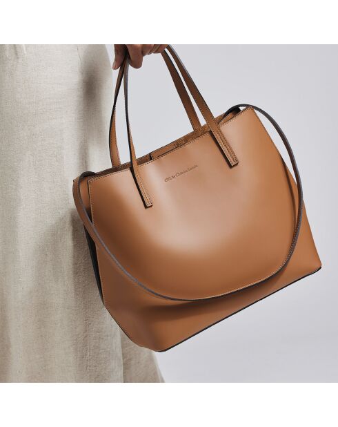 Rivoli marineblaue Lederhandtasche - 45x15x30 cm