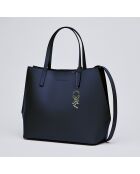 Rivoli marineblaue Lederhandtasche - 45x15x30 cm
