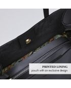 Rivoli marineblaue Lederhandtasche - 45x15x30 cm