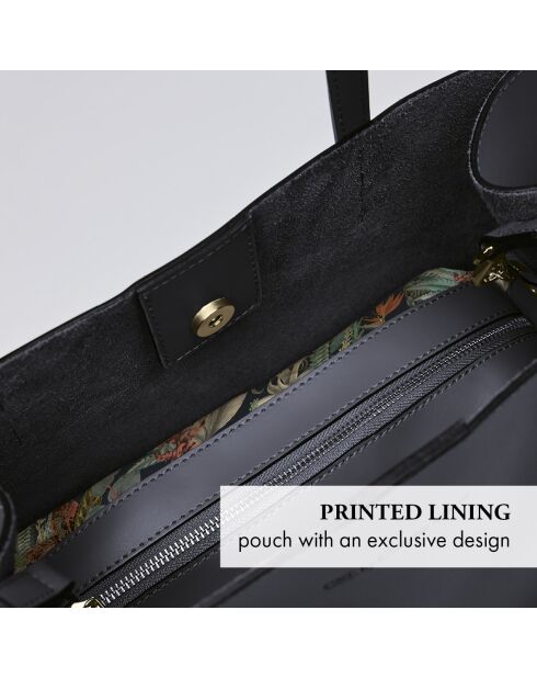 Rivoli marineblaue Lederhandtasche - 45x15x30 cm