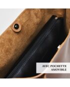 Borsa George V in pelle cognac - 32x11x45 cm