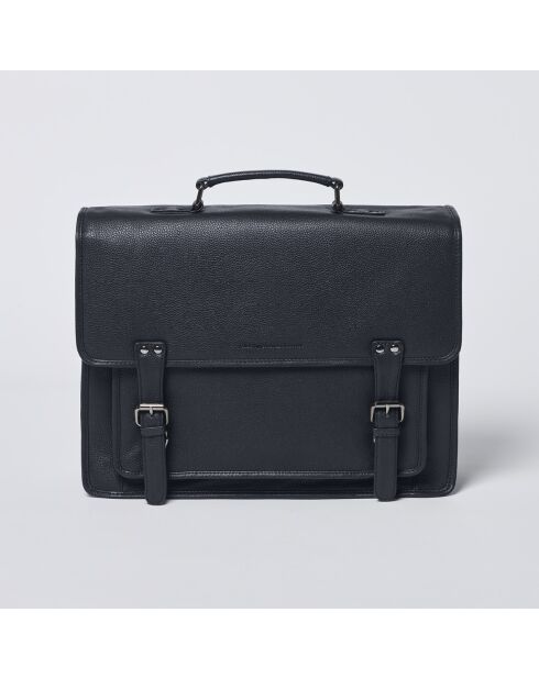 Porte-document en cuir Orsay noir - 38x13x31 cm
