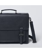 Porte-document en cuir Orsay noir - 38x13x31 cm