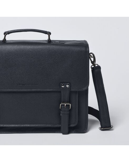 Porte-document en cuir Orsay noir - 38x13x31 cm