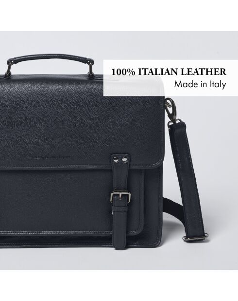 Porte-document en cuir Orsay noir - 38x13x31 cm