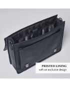 Porte-document en cuir Orsay noir - 38x13x31 cm