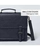 Porte-document en cuir Orsay noir - 38x13x31 cm