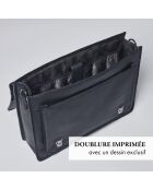 Porte-document en cuir Orsay noir - 38x13x31 cm