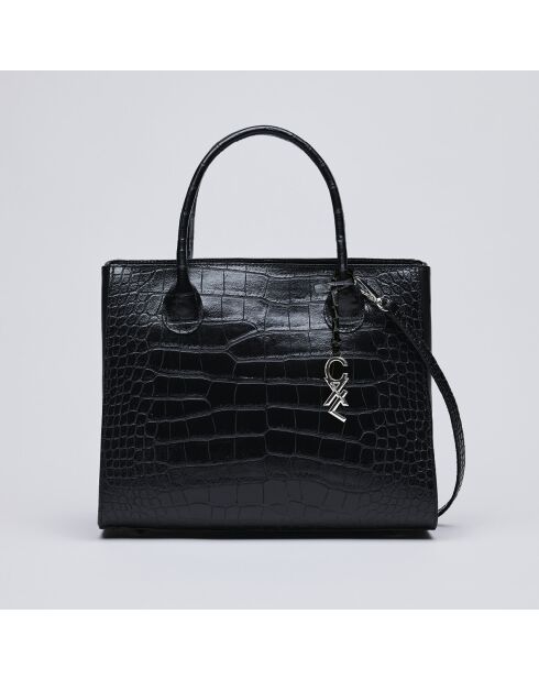 Montaigne schwarze Lederhandtasche - 31x15x26 cm