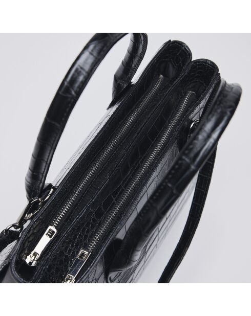 Montaigne schwarze Lederhandtasche - 31x15x26 cm
