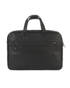 Porte-document en cuir Charles noir - 27x39x9 cm