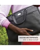 Porte-document en cuir Charles noir - 27x39x9 cm