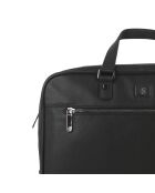 Porte-document en cuir Charles noir - 27x39x9 cm