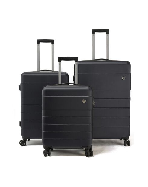 Set mit 3 marineblauen Toulouse-Koffern — 40 x 21 x 56 cm/46 x 25 x 67 cm/52 x 29 x 77 cm