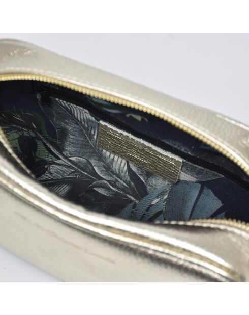 Montmartre Schultertasche aus goldfarbenem Leder - 22x8,5x14,5 cm