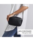 Montmartre Schultertasche aus goldfarbenem Leder - 22x8,5x14,5 cm