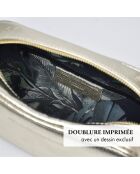 Montmartre Schultertasche aus goldfarbenem Leder - 22x8,5x14,5 cm
