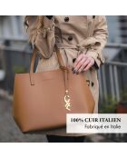 Borsa Rivoli in pelle cognac - 45x15x30 cm